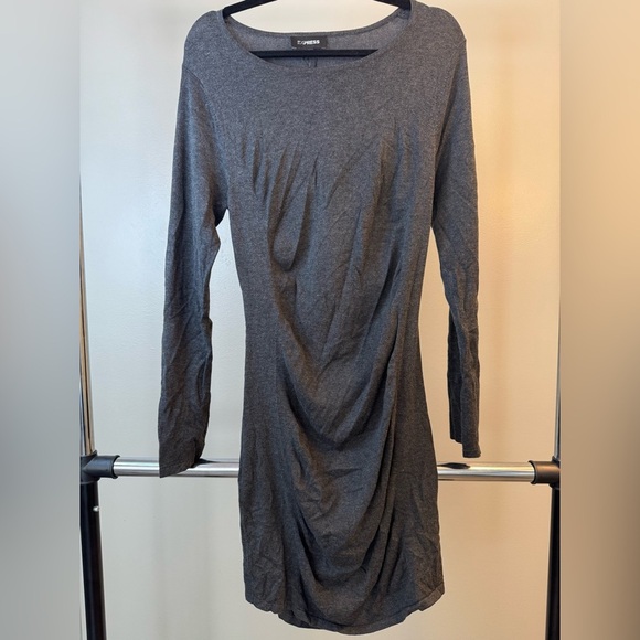 Express Charcoal Knit Top - Picture 1 of 3